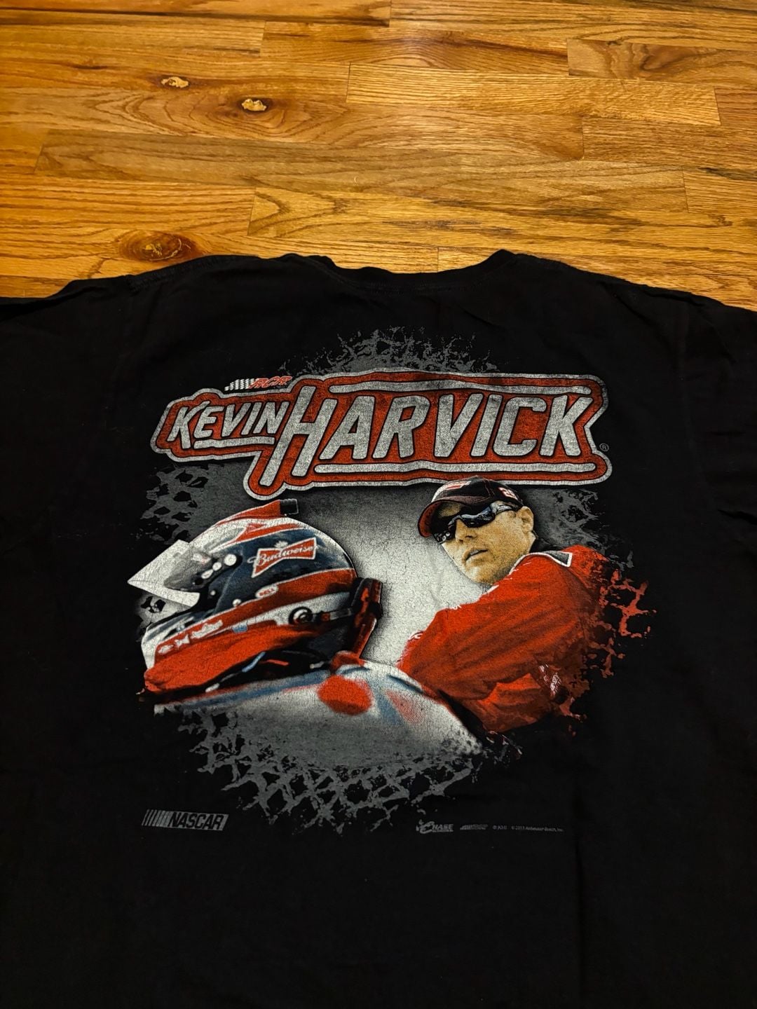 NASCAR Kevin Harvick Budweiser 29 Black T-Shirt 3