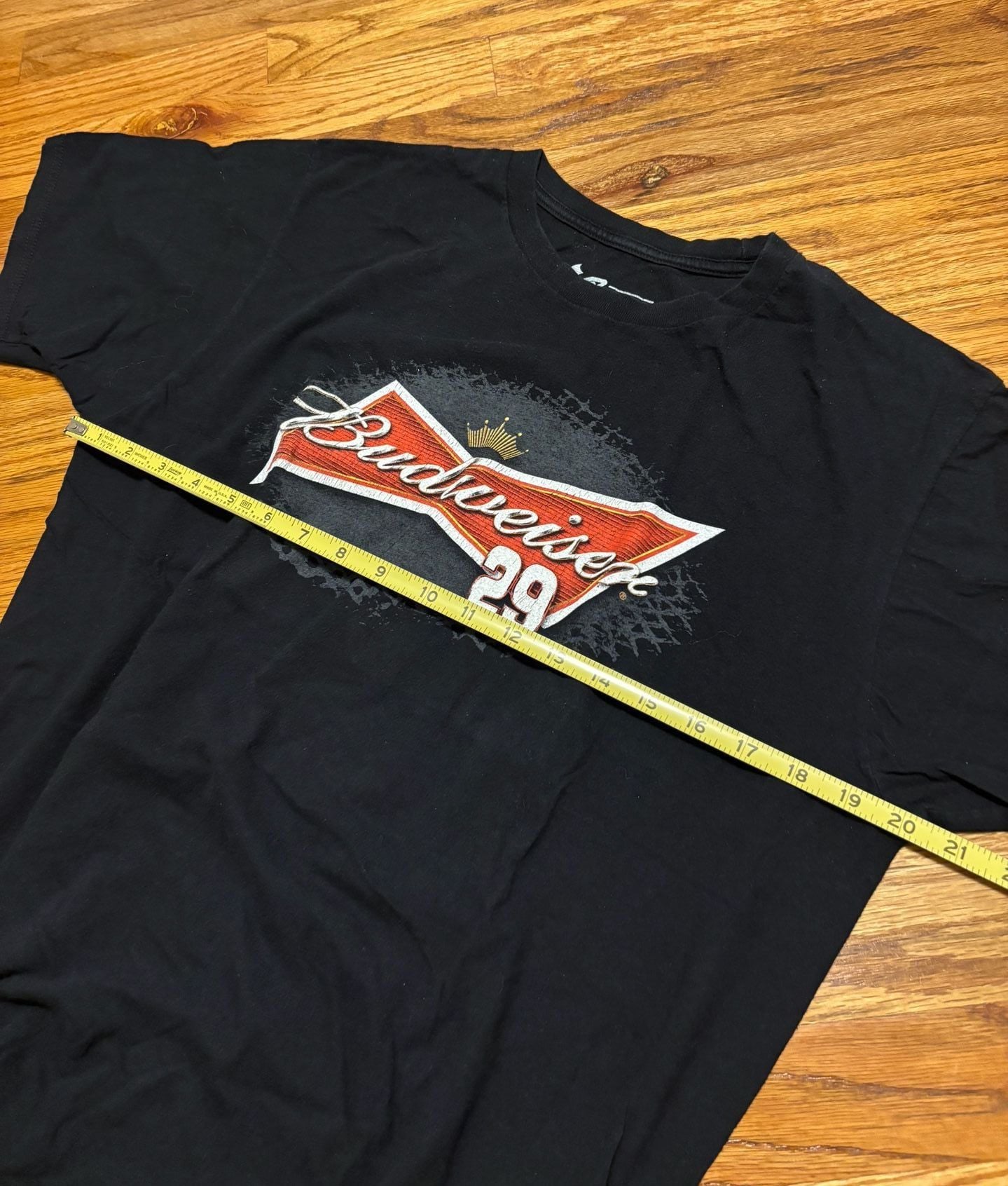 NASCAR Kevin Harvick Budweiser 29 Black T-Shirt 7