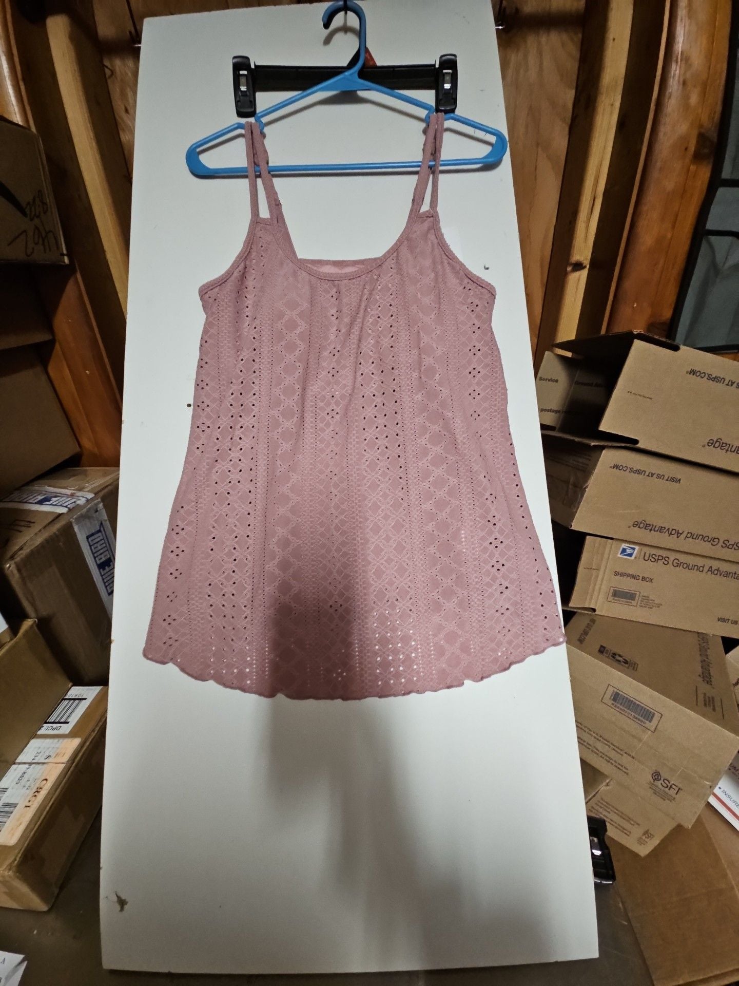 (335) V for City Tank Top Pink Built In Bra 2