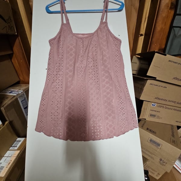 (335) V for City  Tank Top Pink Built In Bra