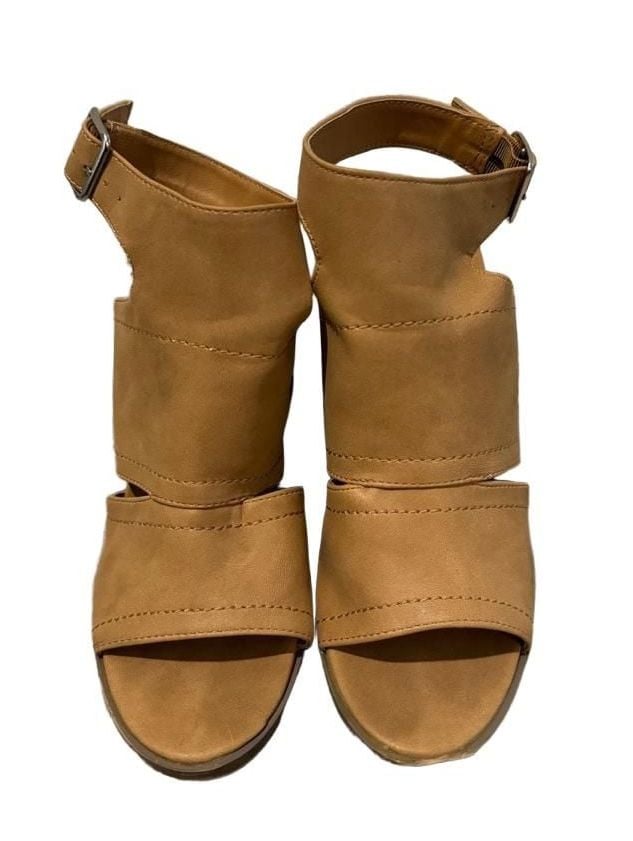 Dolce Vita Brista Heels Size 8 Tan Open Toe Ankle Booties 2