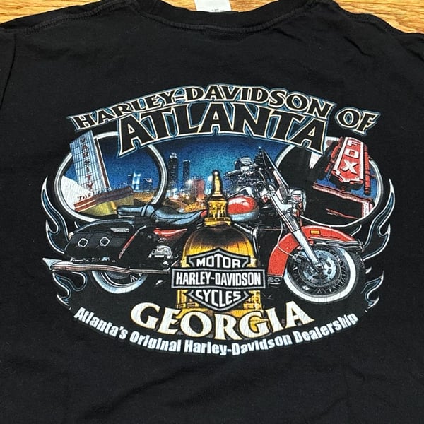 Harley Davidson Atlanta Georgia T-Shirt Black Graphic Tee