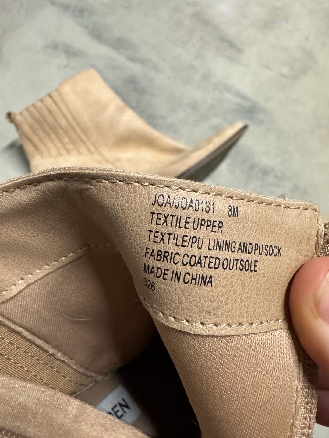 Steve Madden Pointed Toe Block Heel Booties Tan Suede 8