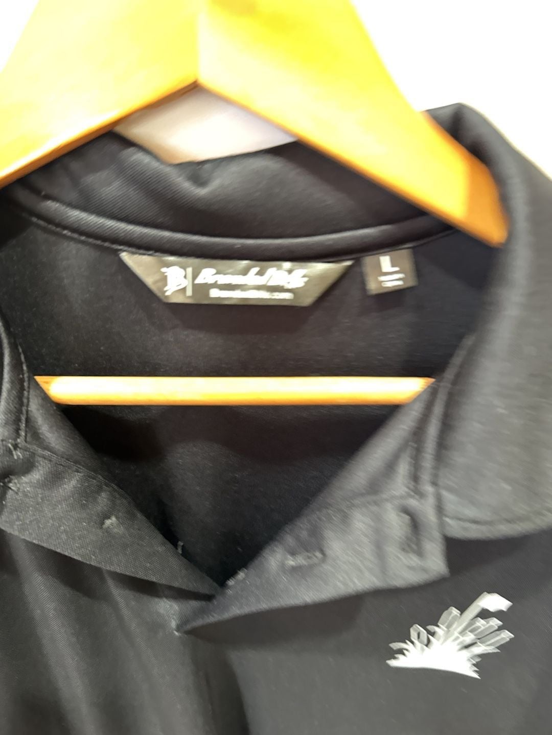 Bramble Hill Black Golf Polo Shirt with Cattails Logo Size L
O870 3