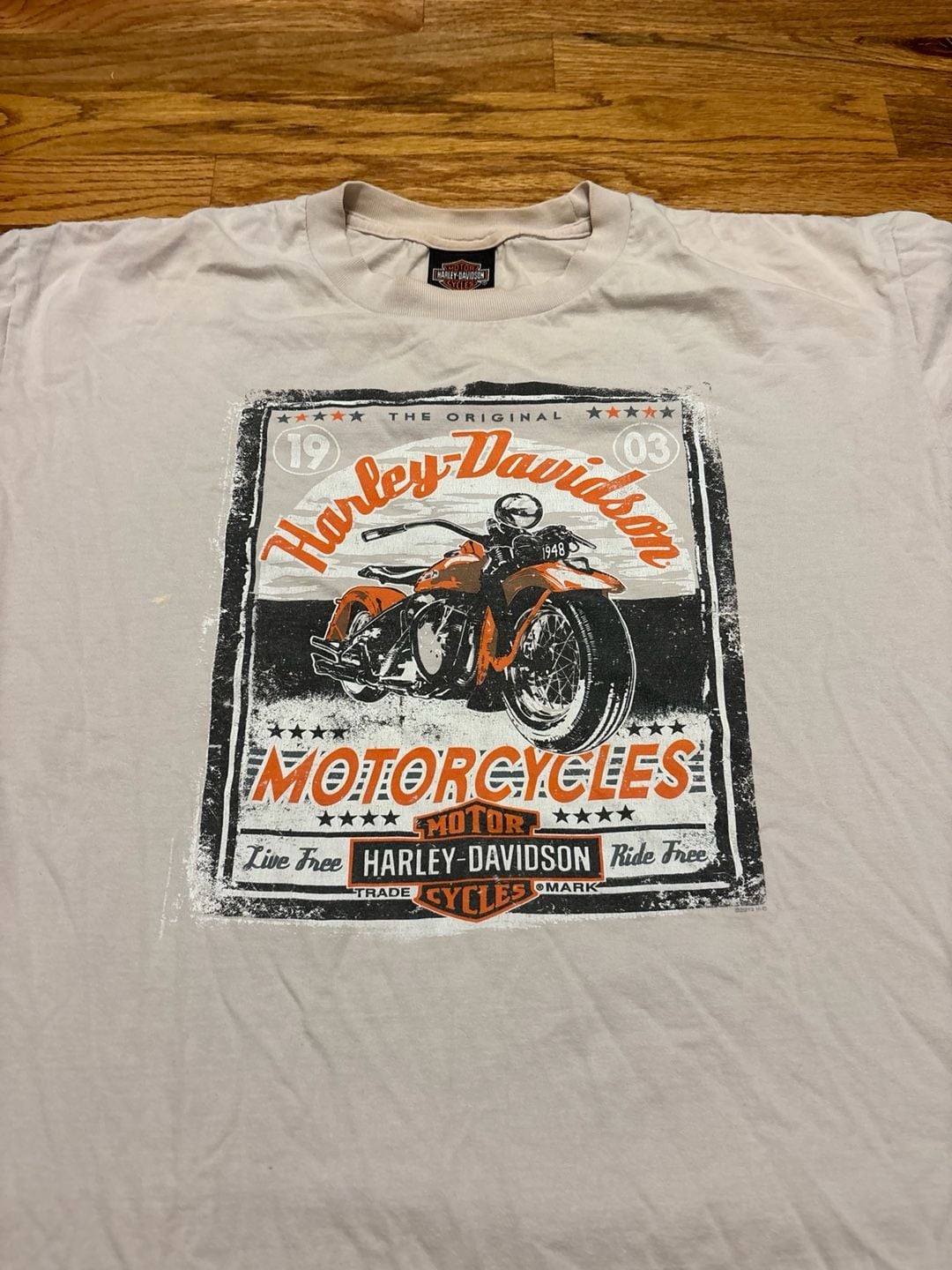 Harley Davidson Bowling Green Kentucky T-Shirt Size XL White Motorcycle Graphic 2