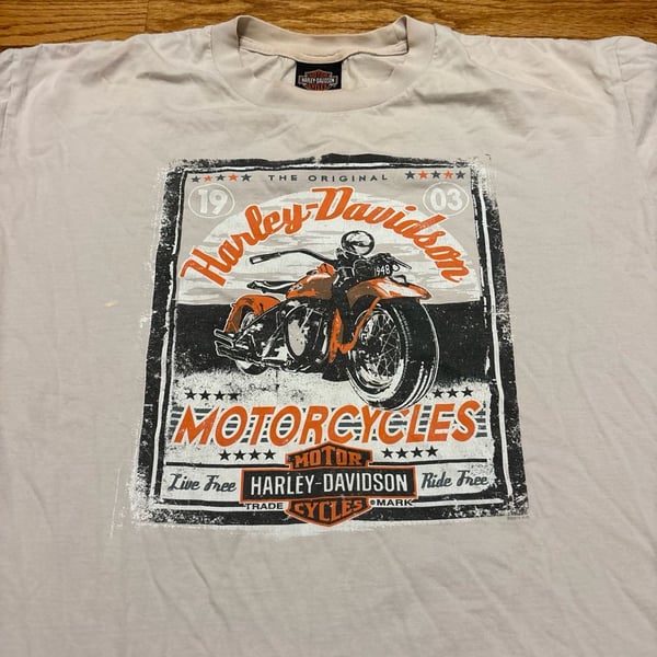 Harley Davidson Bowling Green Kentucky T-Shirt Size XL White Motorcycle Graphic