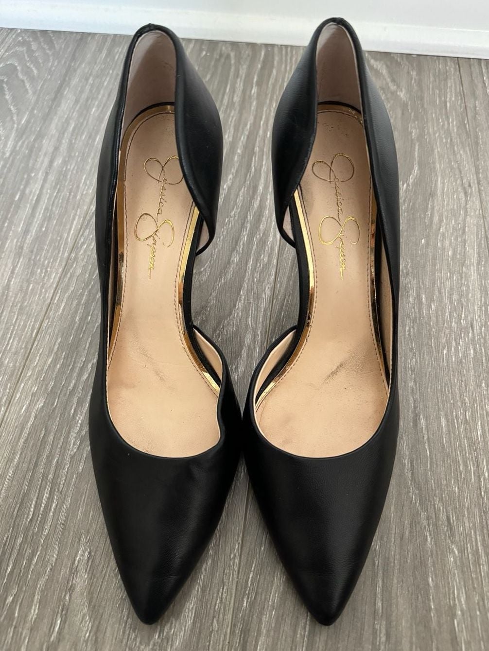 Jessica Simpson Paryn D'Orsay Pump Black Leather 2