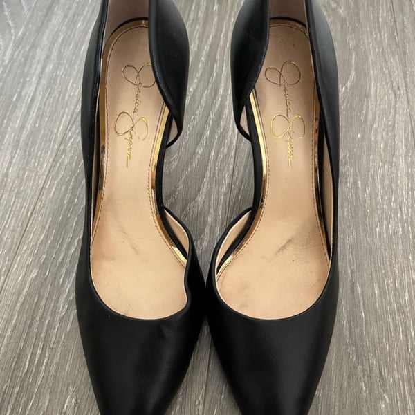 Jessica Simpson Paryn D'Orsay Pump Black Leather