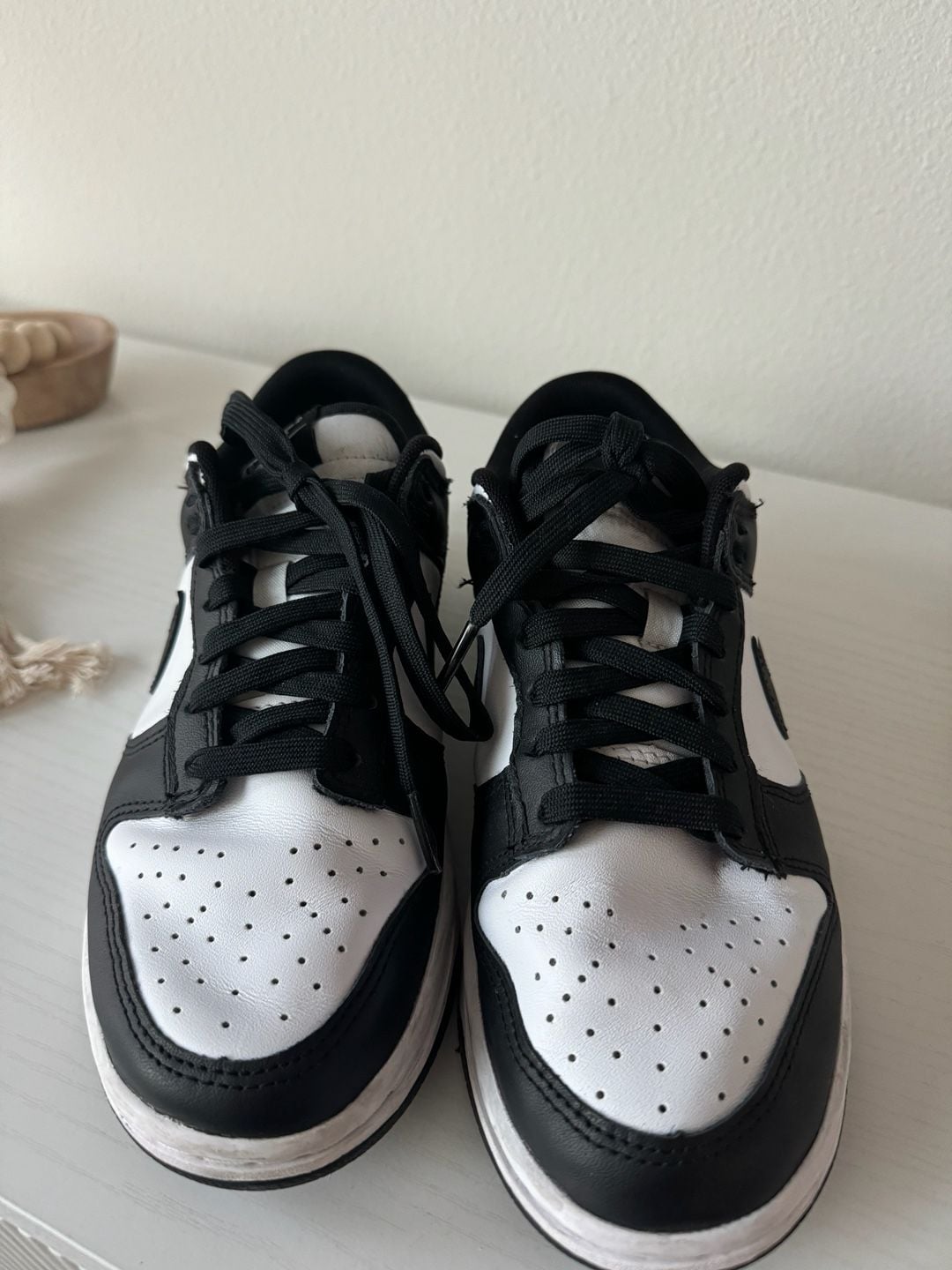 Nike Dunk Low Retro Panda Black White Sneakers - Size 8 9