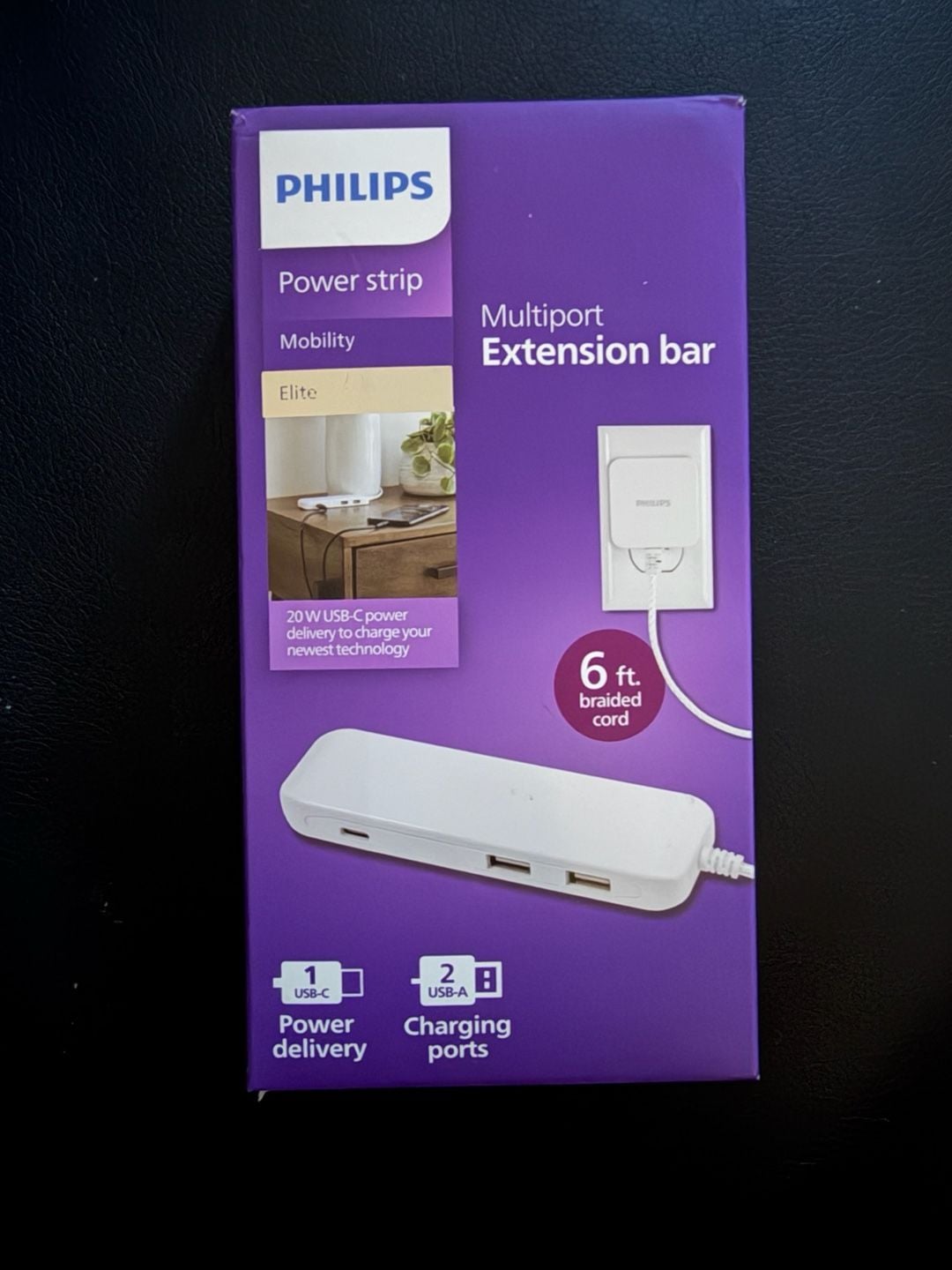 New Philips Multiport Extension Bar DLK2506C/27 Size 6 ft. White 1