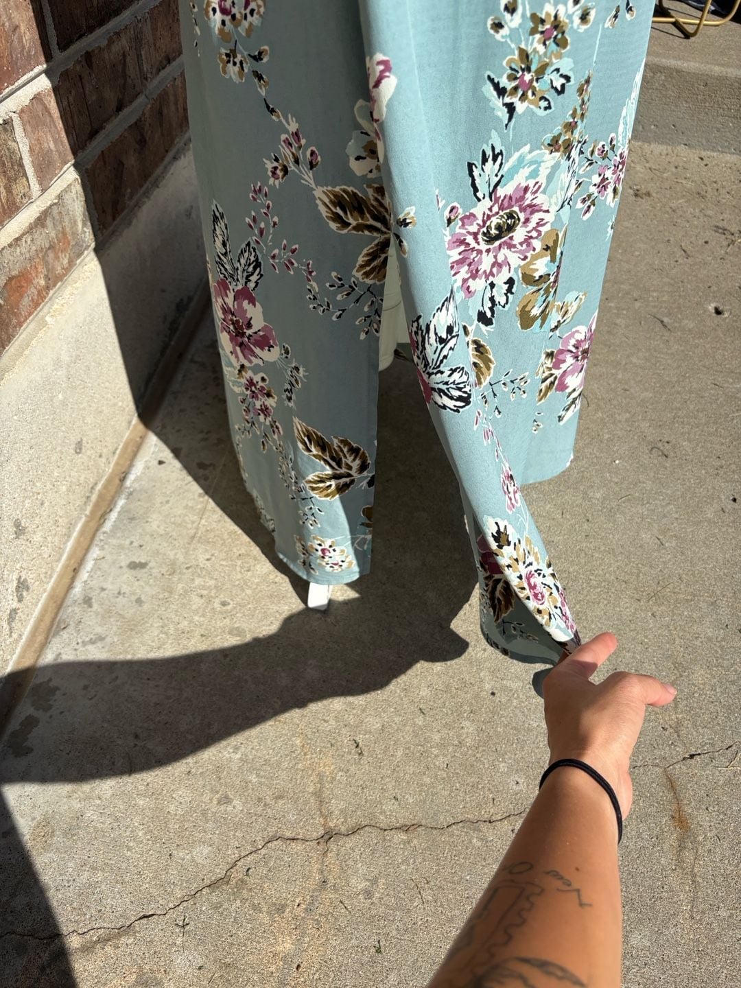 Speechless Maxi Dress Size S Blue Floral Side Slit Cami Dress 5