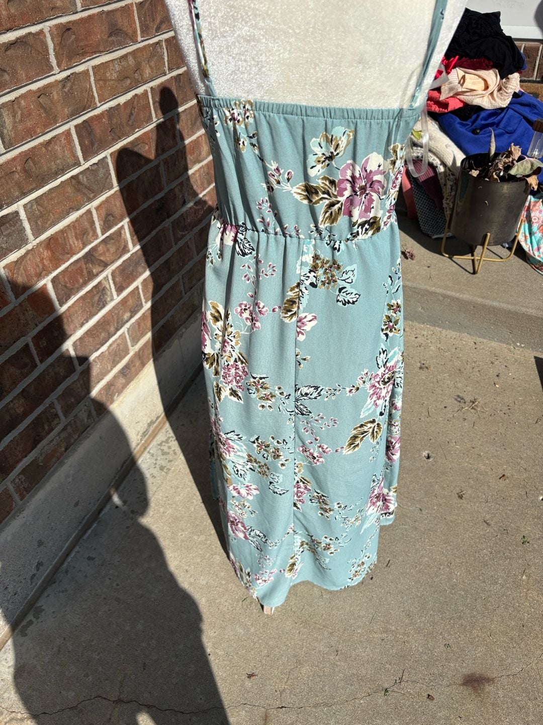 Speechless Maxi Dress Size S Blue Floral Side Slit Cami Dress 7