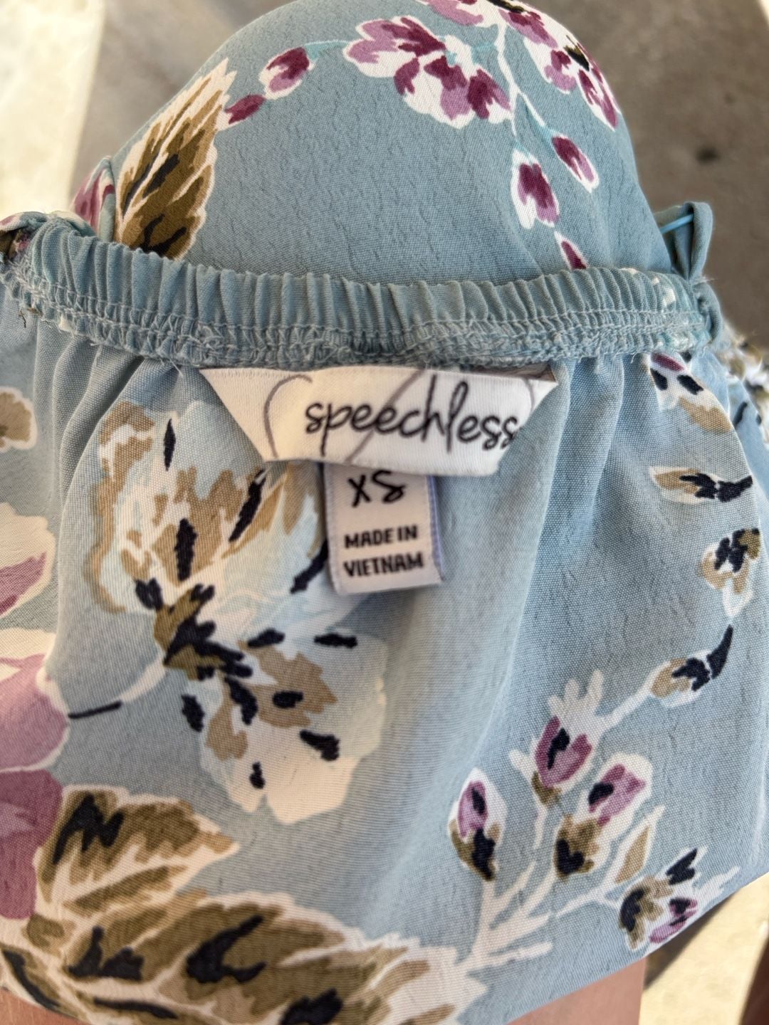 Speechless Maxi Dress Size S Blue Floral Side Slit Cami Dress 8