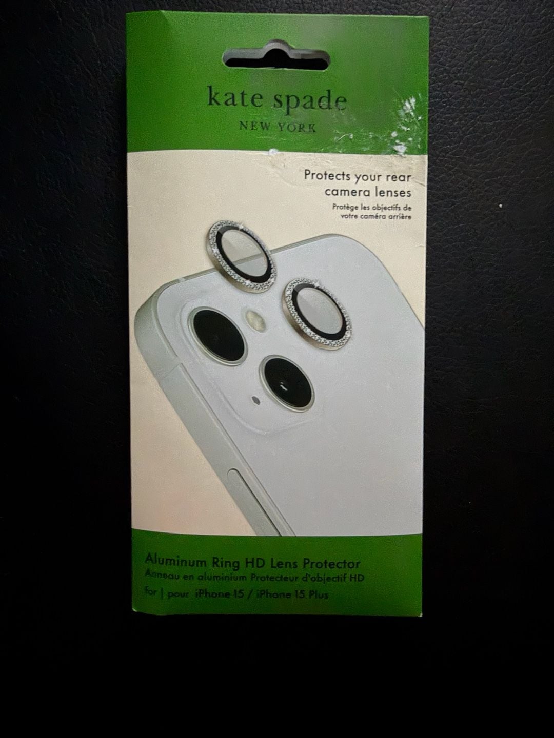 New Kate Spade New York Aluminum Ring HD Lens Protector iPhone 15 / 15 Plus 1