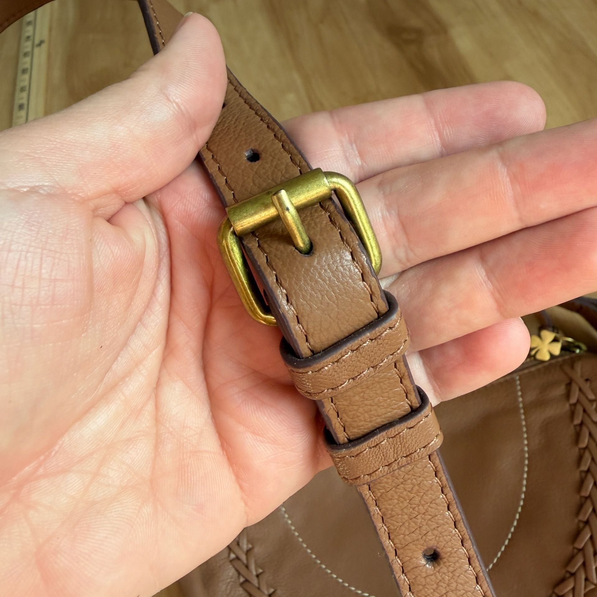 Lucky Brand Brown Leather Saddle Crossbody Bag 8
