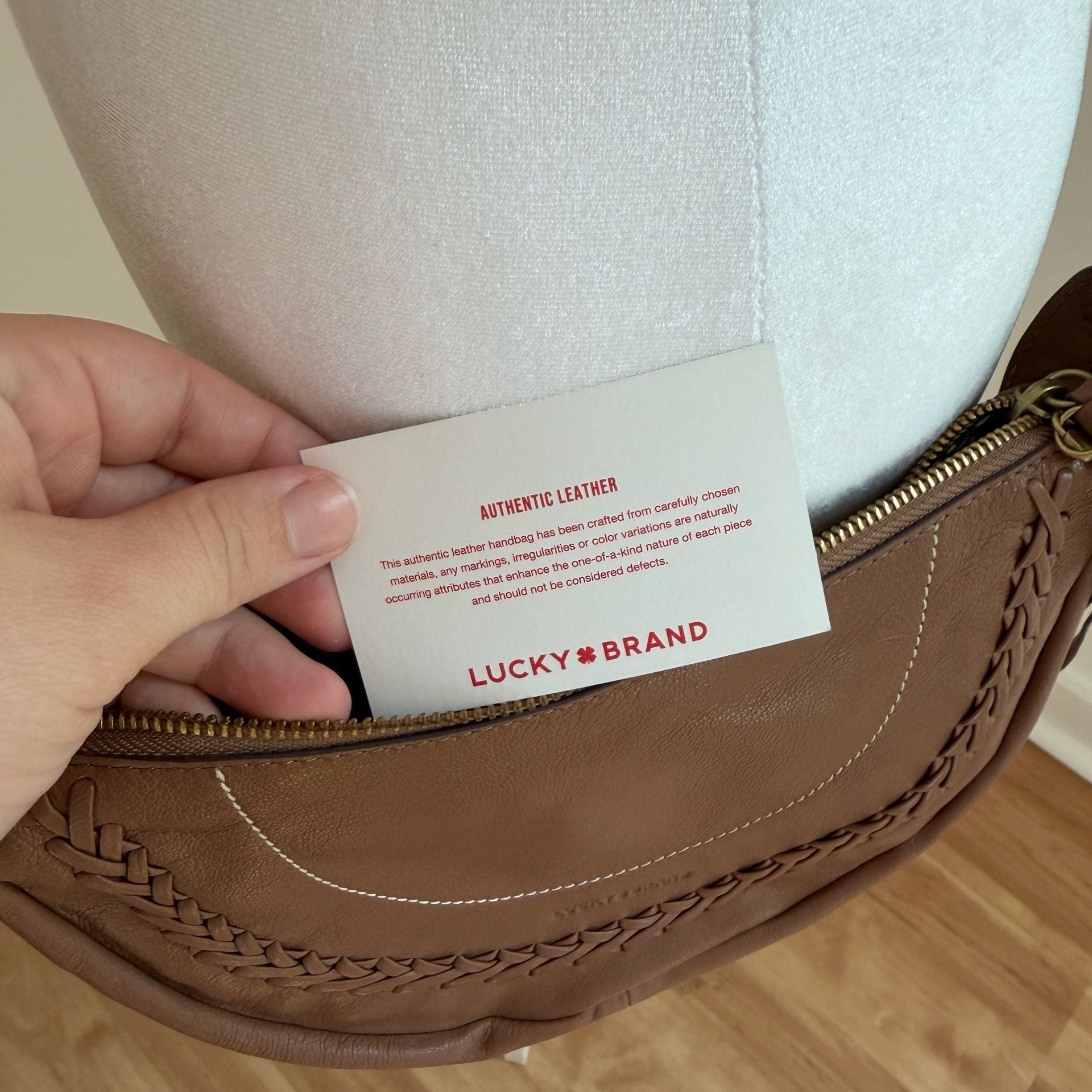 Lucky Brand Brown Leather Saddle Crossbody Bag 9