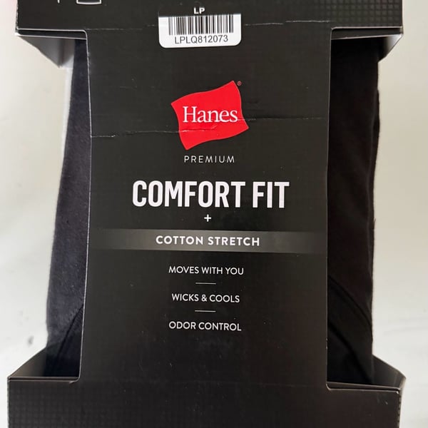New Hanes Premium Comfort Fit Cotton Stretch Crews Size L 3-Pack