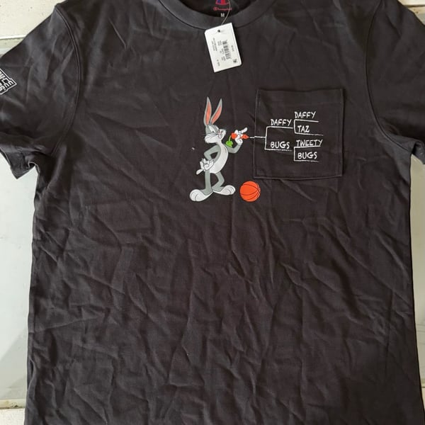 New Champion Space Jam Bugs Bunny March Madness T-Shirt Size M Black