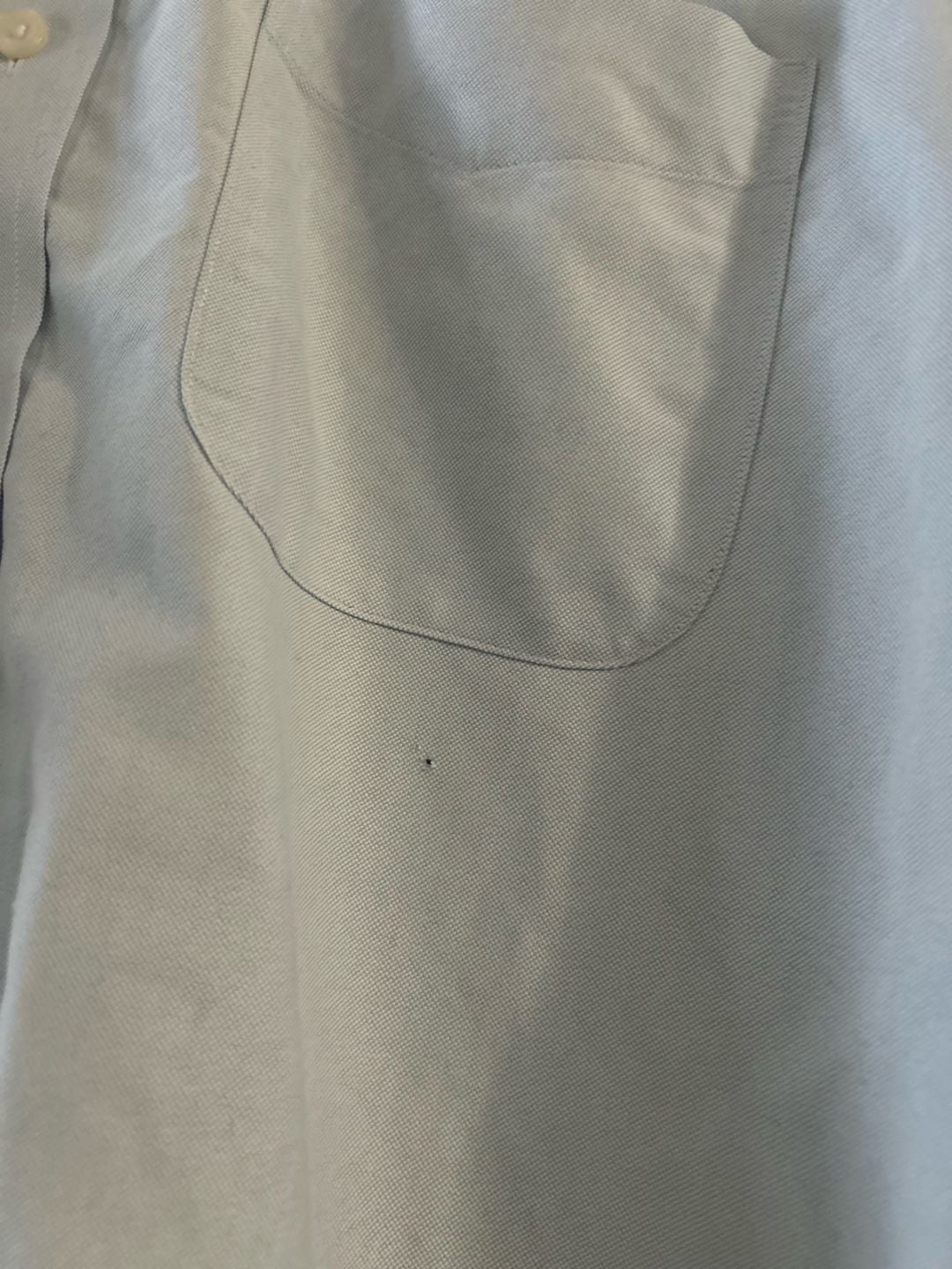 LL Bean Wrinkle Free Traditional Fit Dress Shirt 18-37 Light Blue Cotton 4