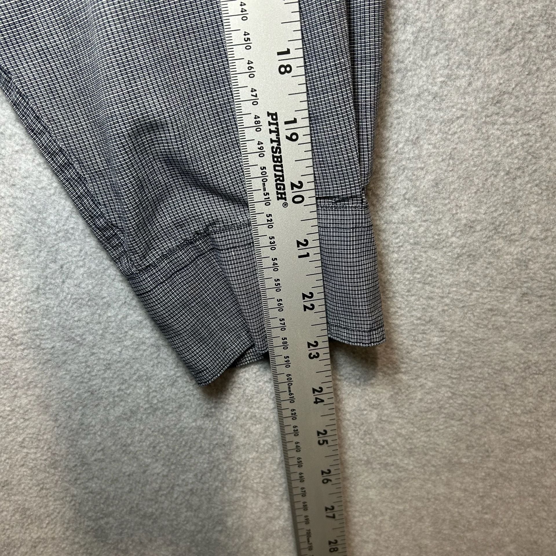 Vintage Chaps X Ralph Lauren Gray Grid Pattern Long Sleeve Button Up Size XL 7