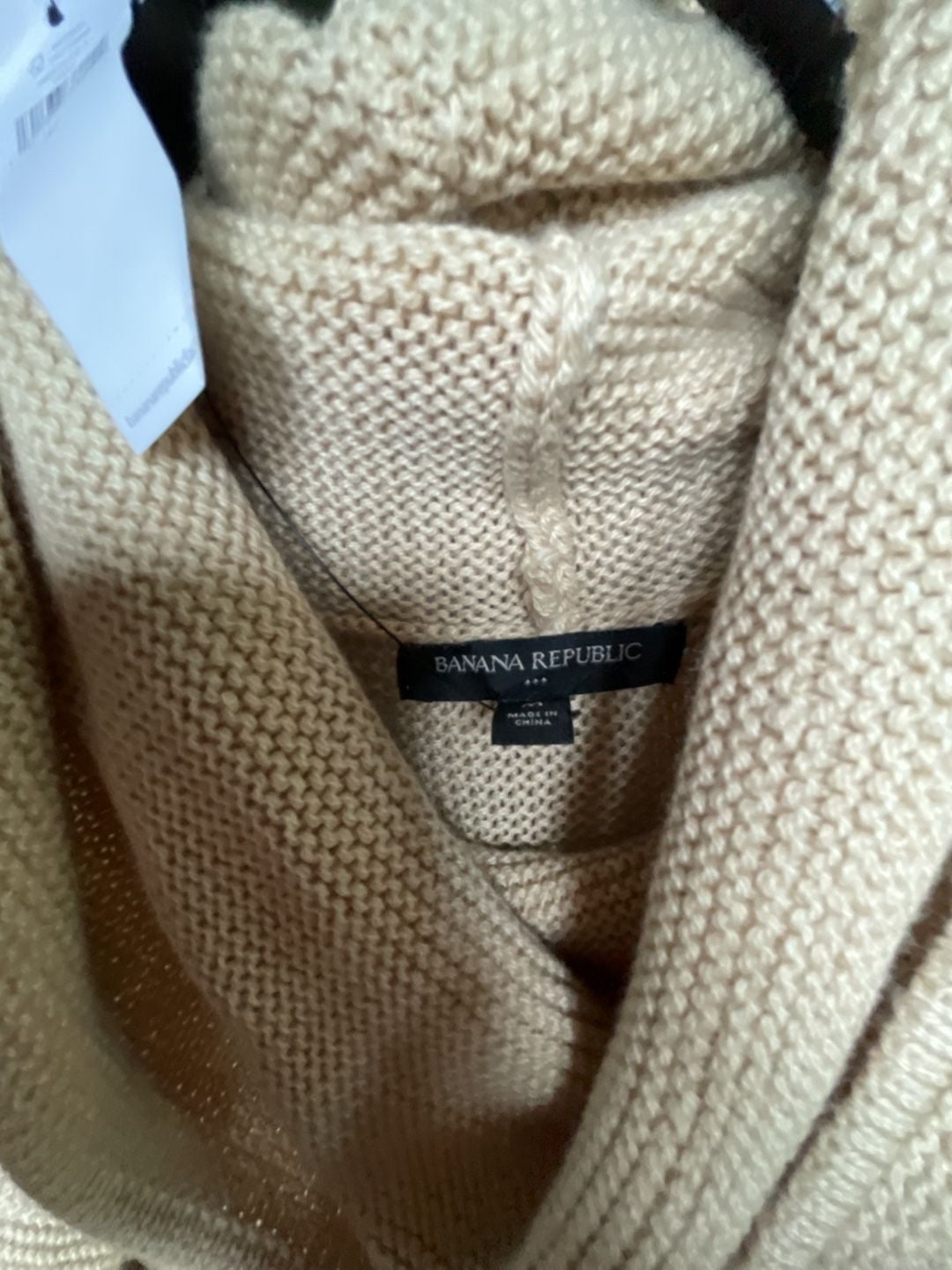 Banana Republic Cowl Neck Sweater Size M Beige Knit 3