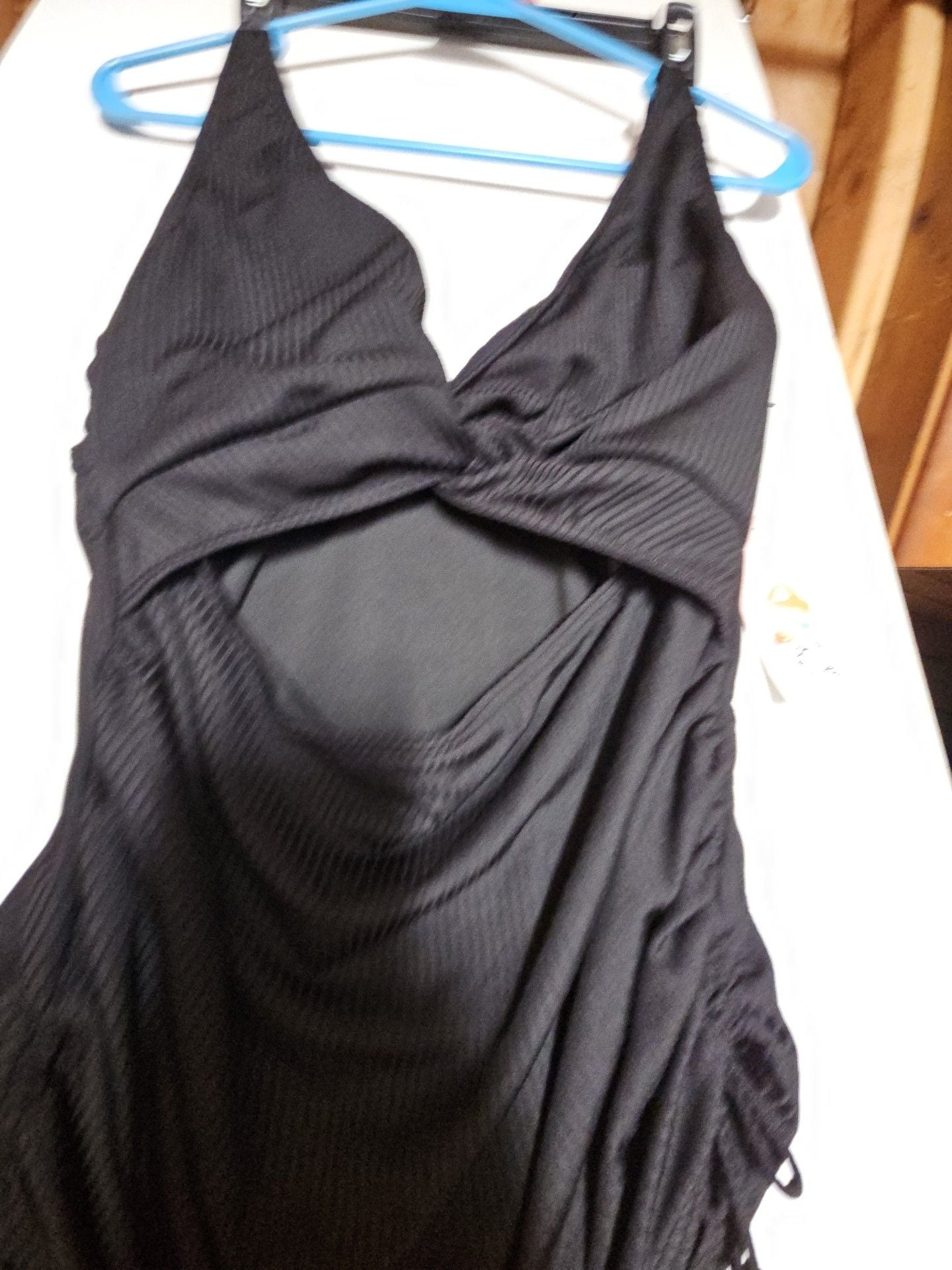 (336) Black One Piece Swimsuit 5