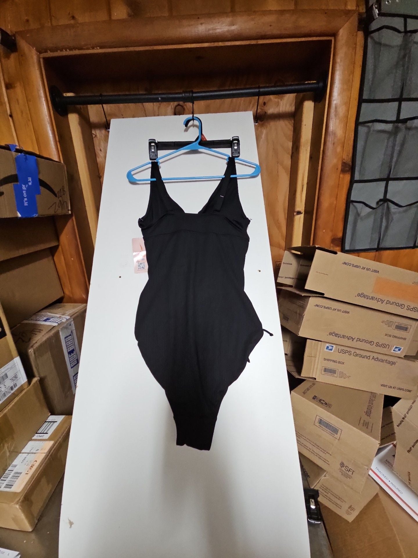 (336) Black One Piece Swimsuit 7