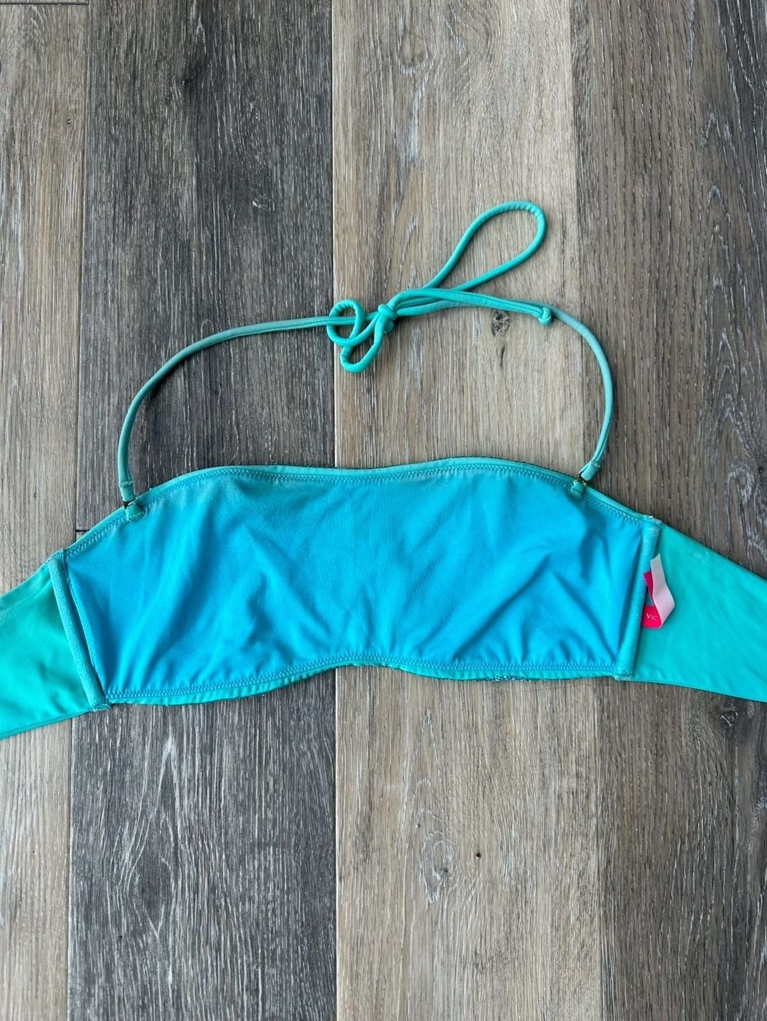 Victoria's Secret Maldive Sequin Bandeau Bikini Set Teal Blue S/M 7