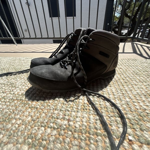 Timberland Euro Sprint Hiking Boots Size 11 Black Leather