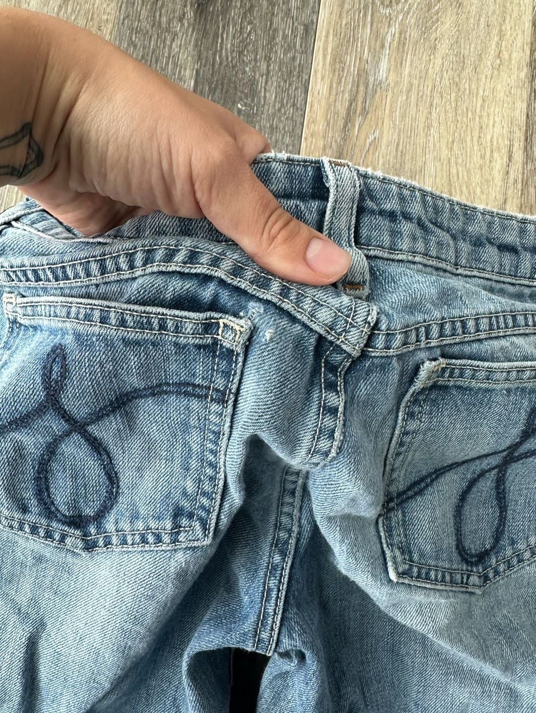 Y2K Vintage Juicy Couture Flared Low Rise Jeans Size 29" Waist 5