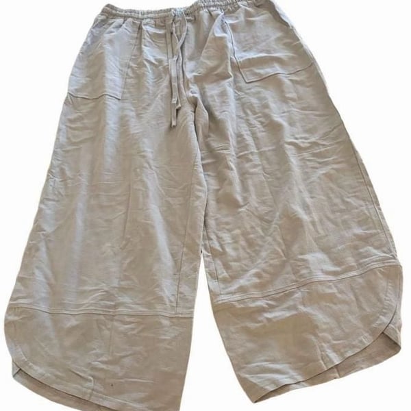 Women’s Casual Linen Pants Gray Size 2XL #183