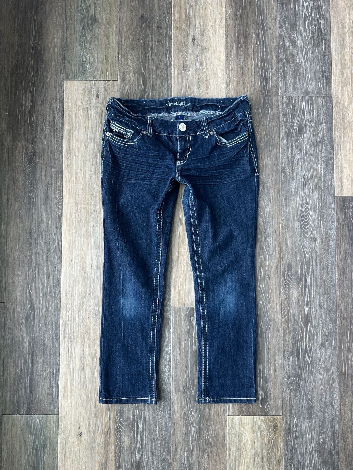Y2K Amethyst Capri Jeans Skinny Low Rise Size 9 / W30 3