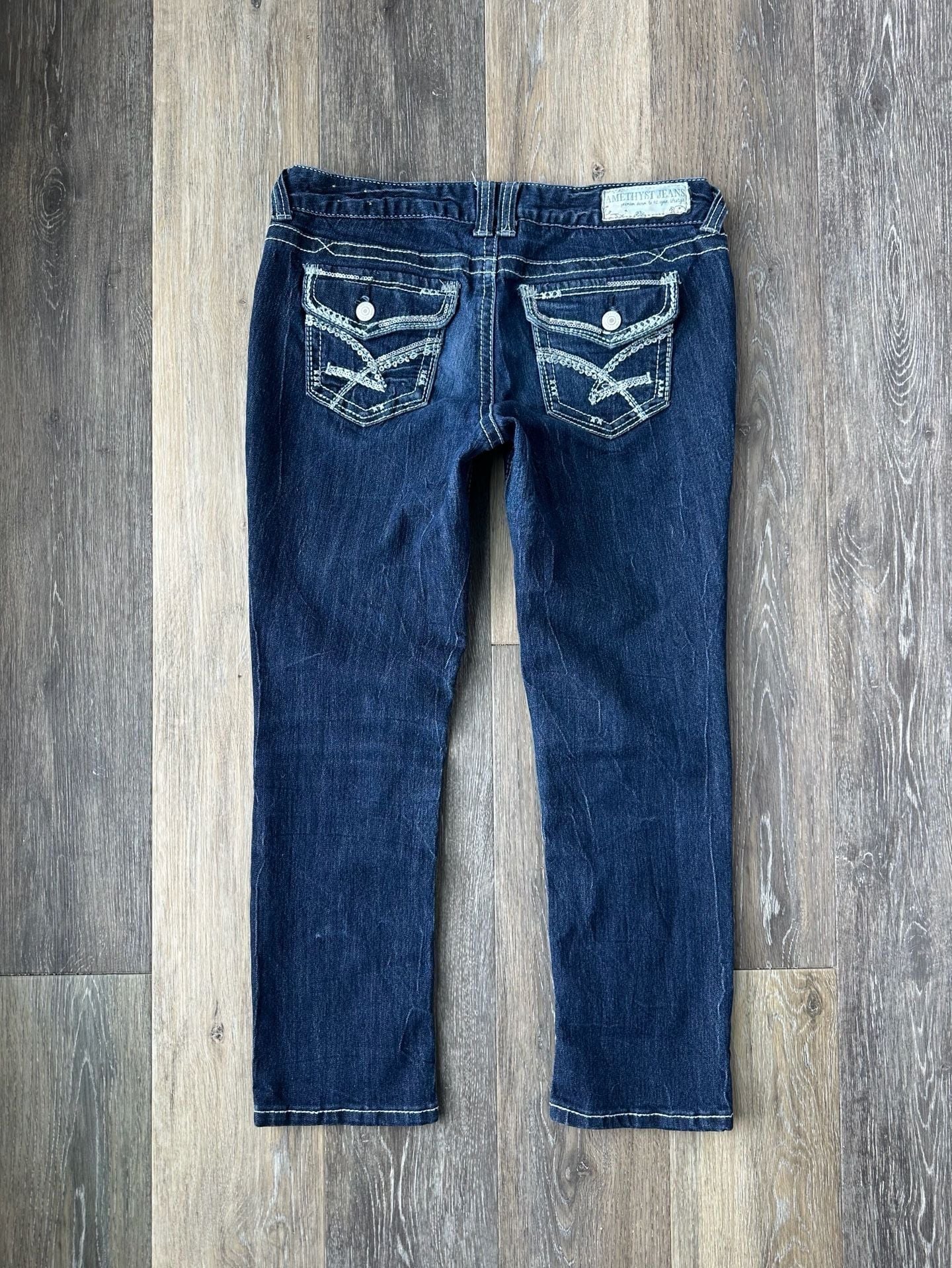 Y2K Amethyst Capri Jeans Skinny Low Rise Size 9 / W30 2