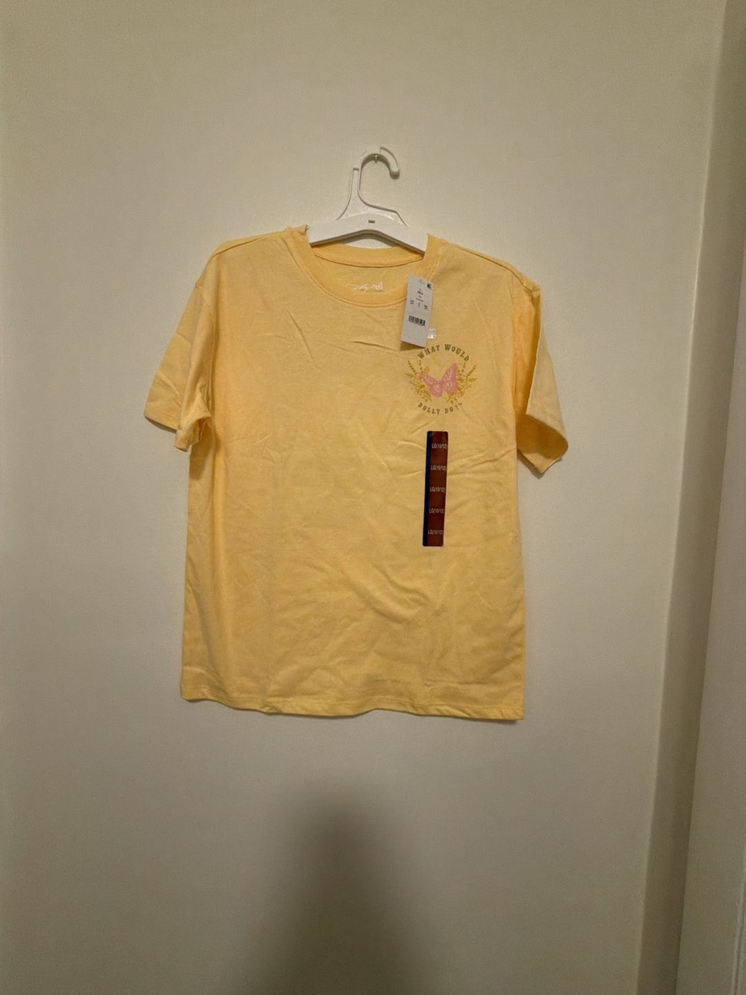 Dolly Parton What Would Dolly Do T-Shirt Size LG (10/12) Yellow 2