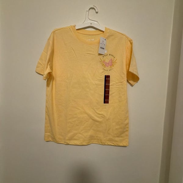 Dolly Parton What Would Dolly Do T-Shirt Size LG (10/12) Yellow