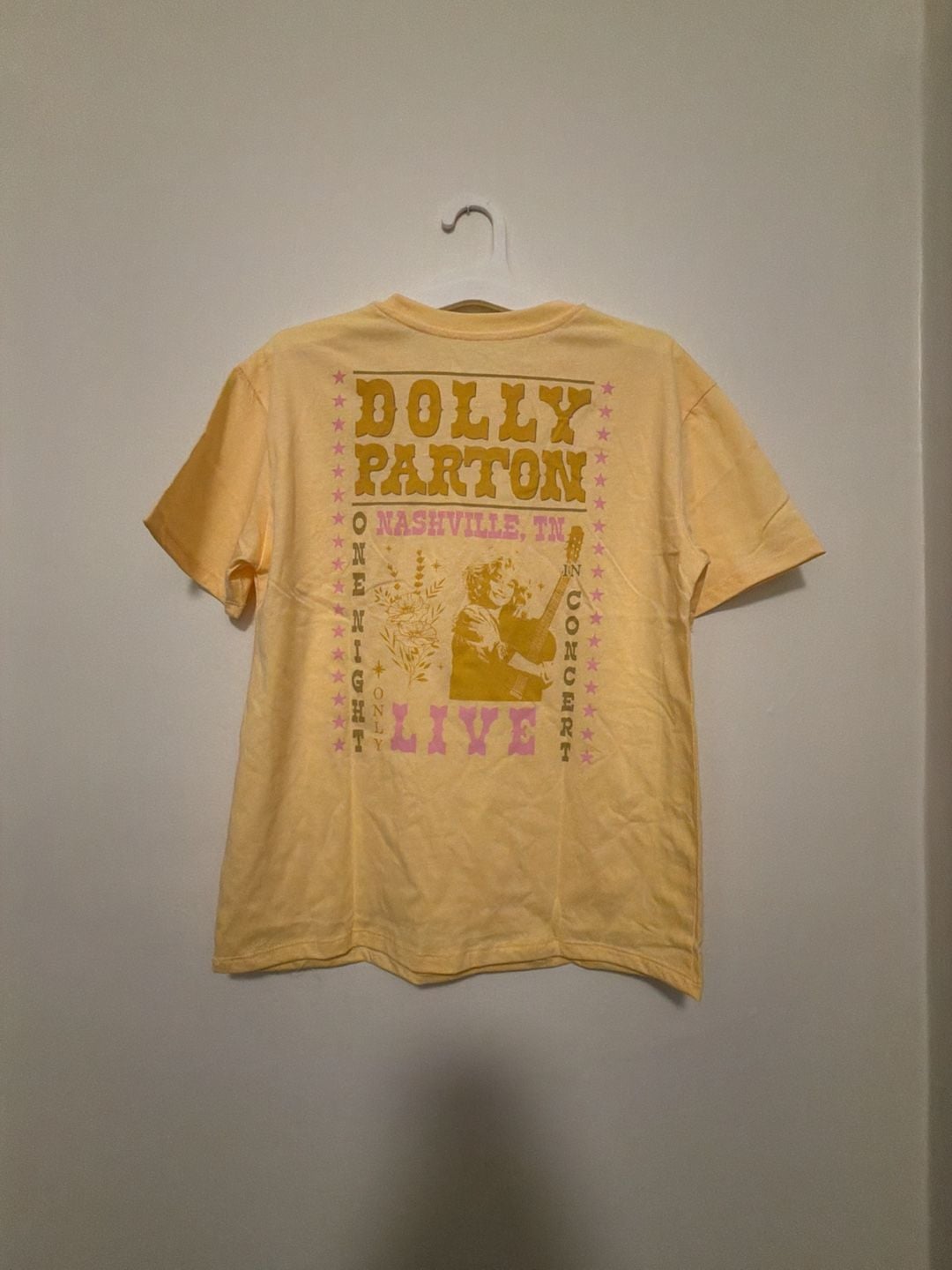 Dolly Parton What Would Dolly Do T-Shirt Size LG (10/12) Yellow 3