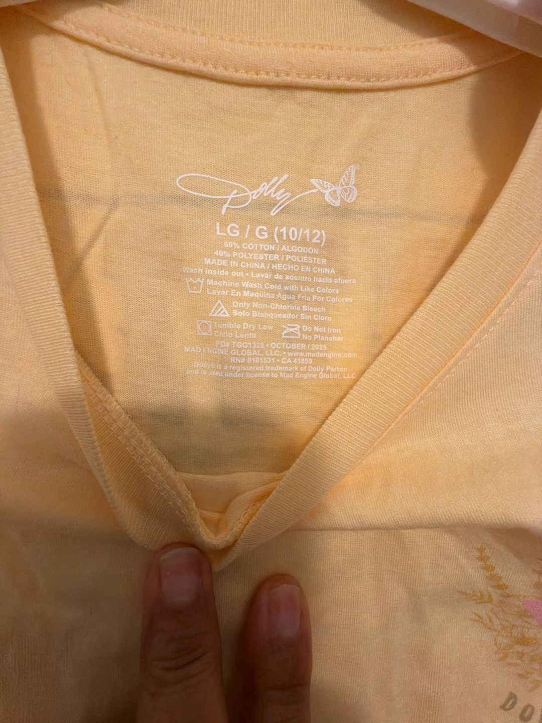 Dolly Parton What Would Dolly Do T-Shirt Size LG (10/12) Yellow 5