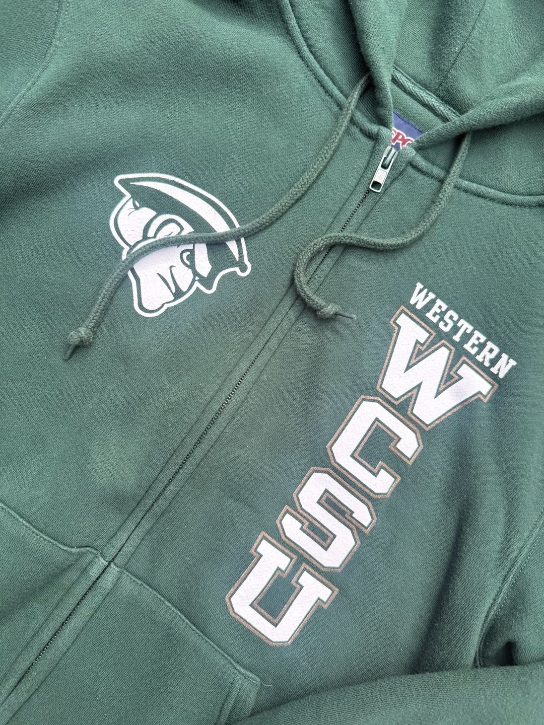 JanSport Western Connecticut State University Zip Hoodie Size S Green 3