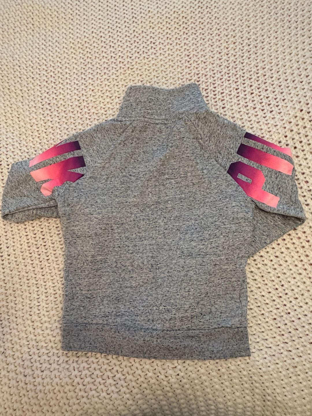 Victoria's Secret PINK Quarter Zip Sweatshirt Size XS Grey 4