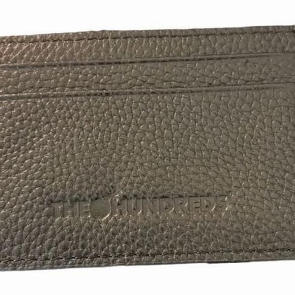 The Hundreds Black Leather Card Holder Wallet Slim