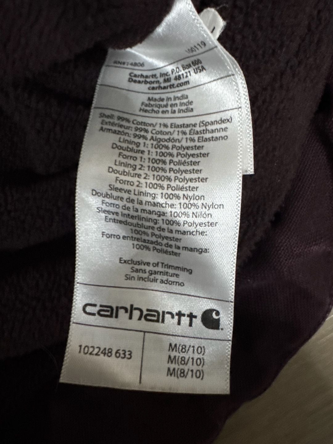 Carhartt Full Swing Caldwell Jacket Plum 4