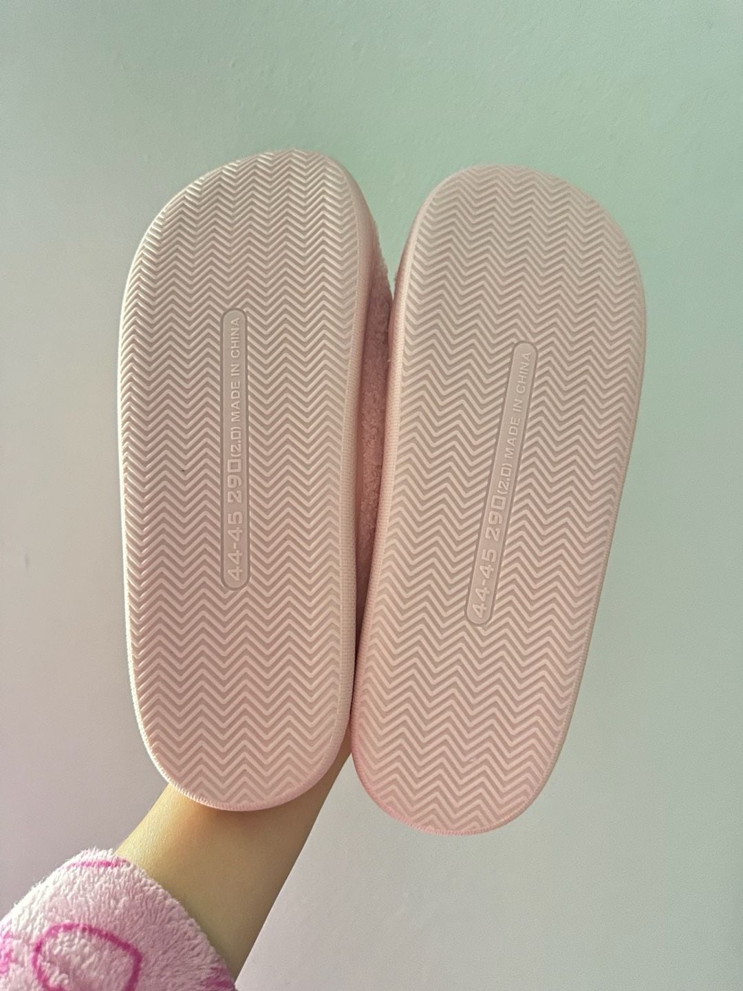 Unbranded Polka Dot Bow Fuzzy Slippers Size 10 Pink House Shoes 7