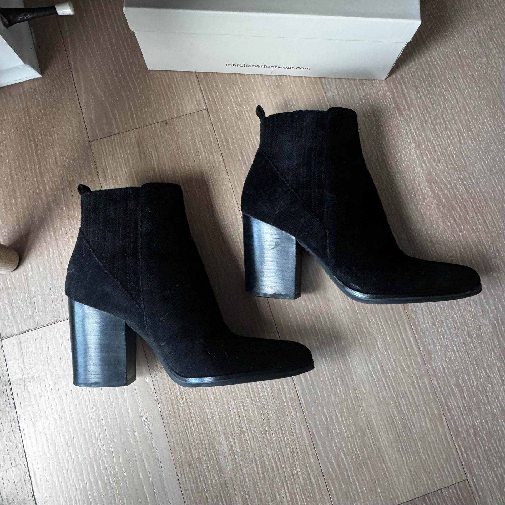 Marc Fisher Size 8.5M Black suede bootie￼ 7