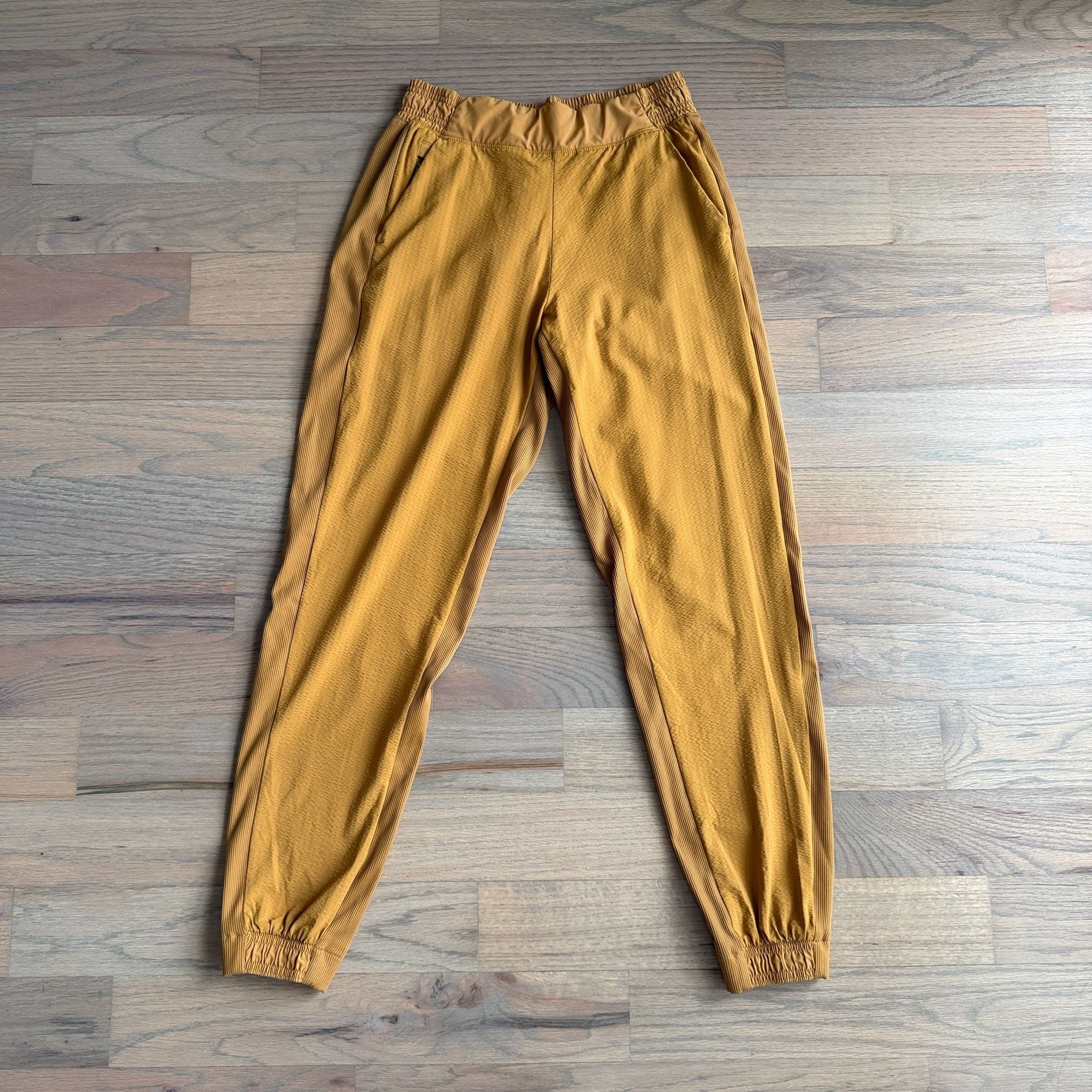 Athleta Textured Brooklyn Joggers Mustard Yellow 5