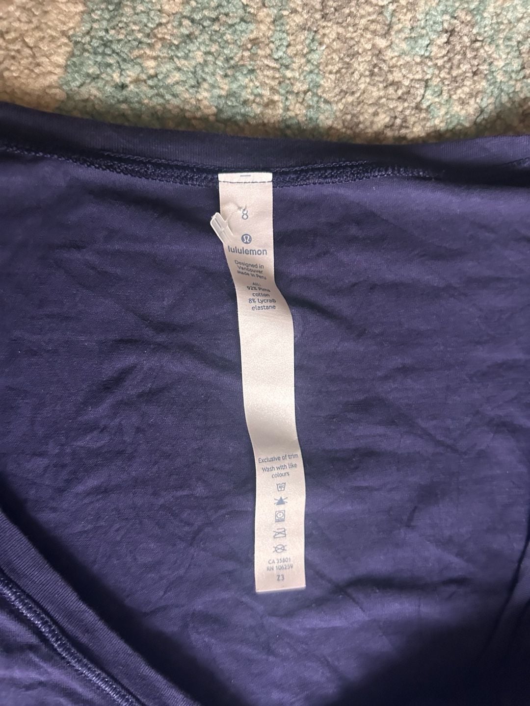 Lululemon Long Sleeve Wrap Tunic Size 8 Navy Blue 5