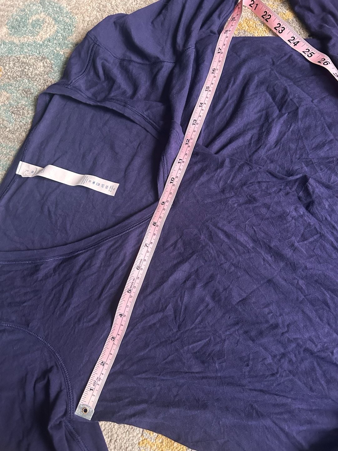 Lululemon Long Sleeve Wrap Tunic Size 8 Navy Blue 6