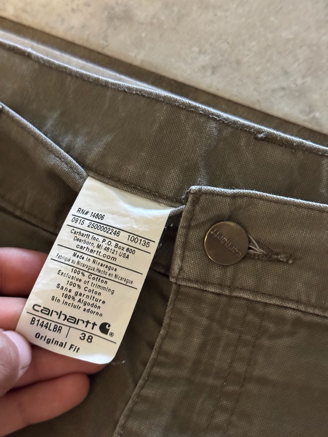 Carhartt Original Fit Carpenter Shorts Size 38 5
