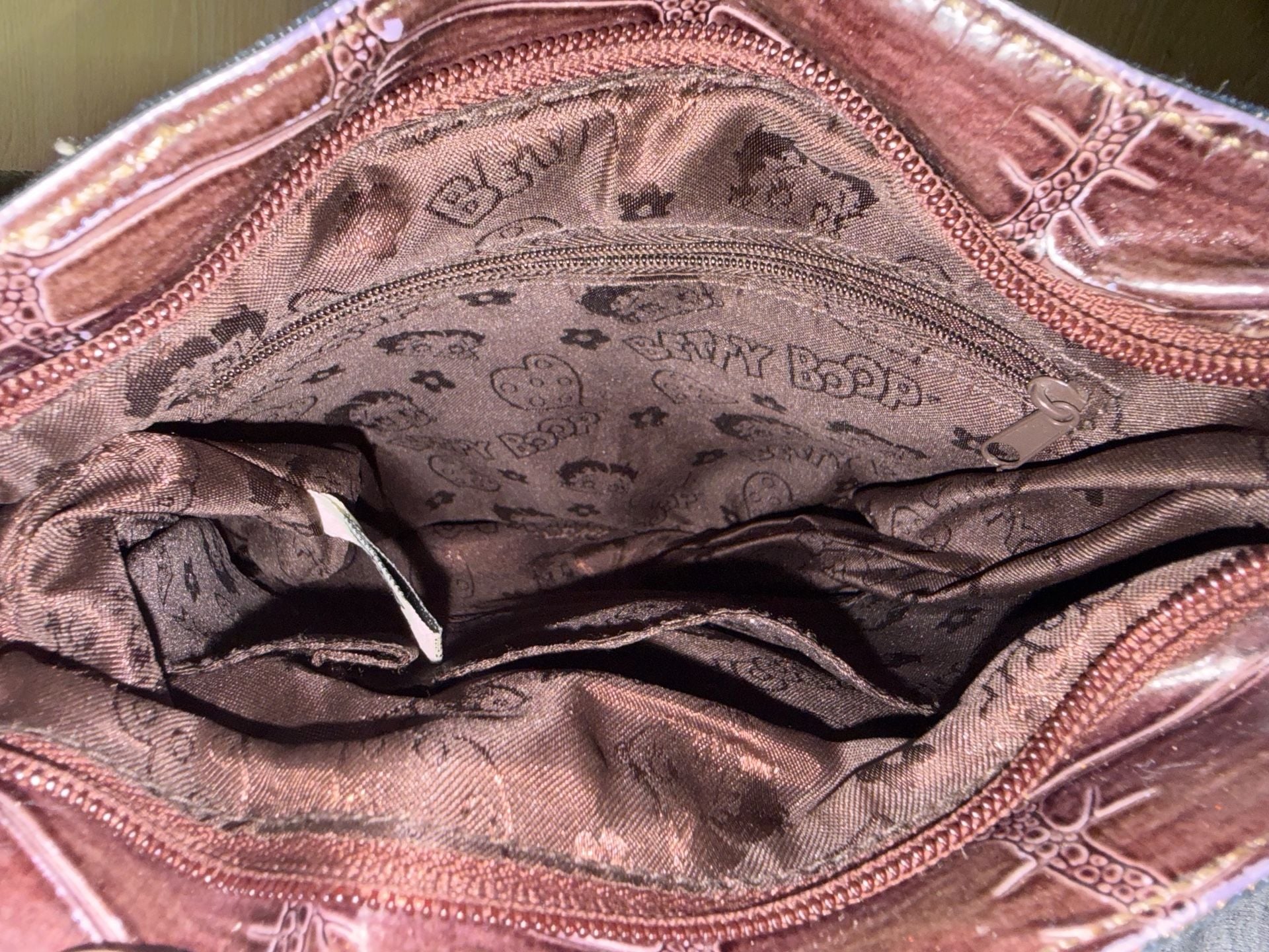Vintage Betty Boop Crossbody Bag Denim Blue Brown Y2K Heart Since 1930 6