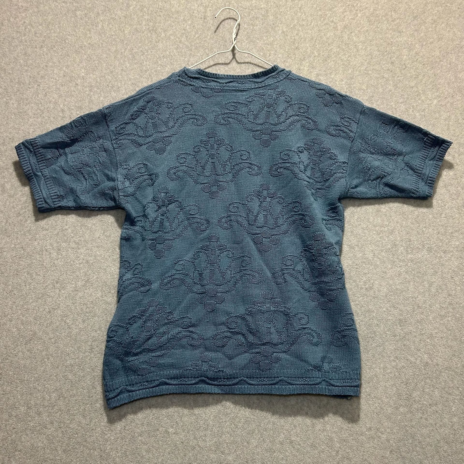 Vintage JJ Browne Women’s Teal Short Sleeve Knit Sweater Top Size M 5