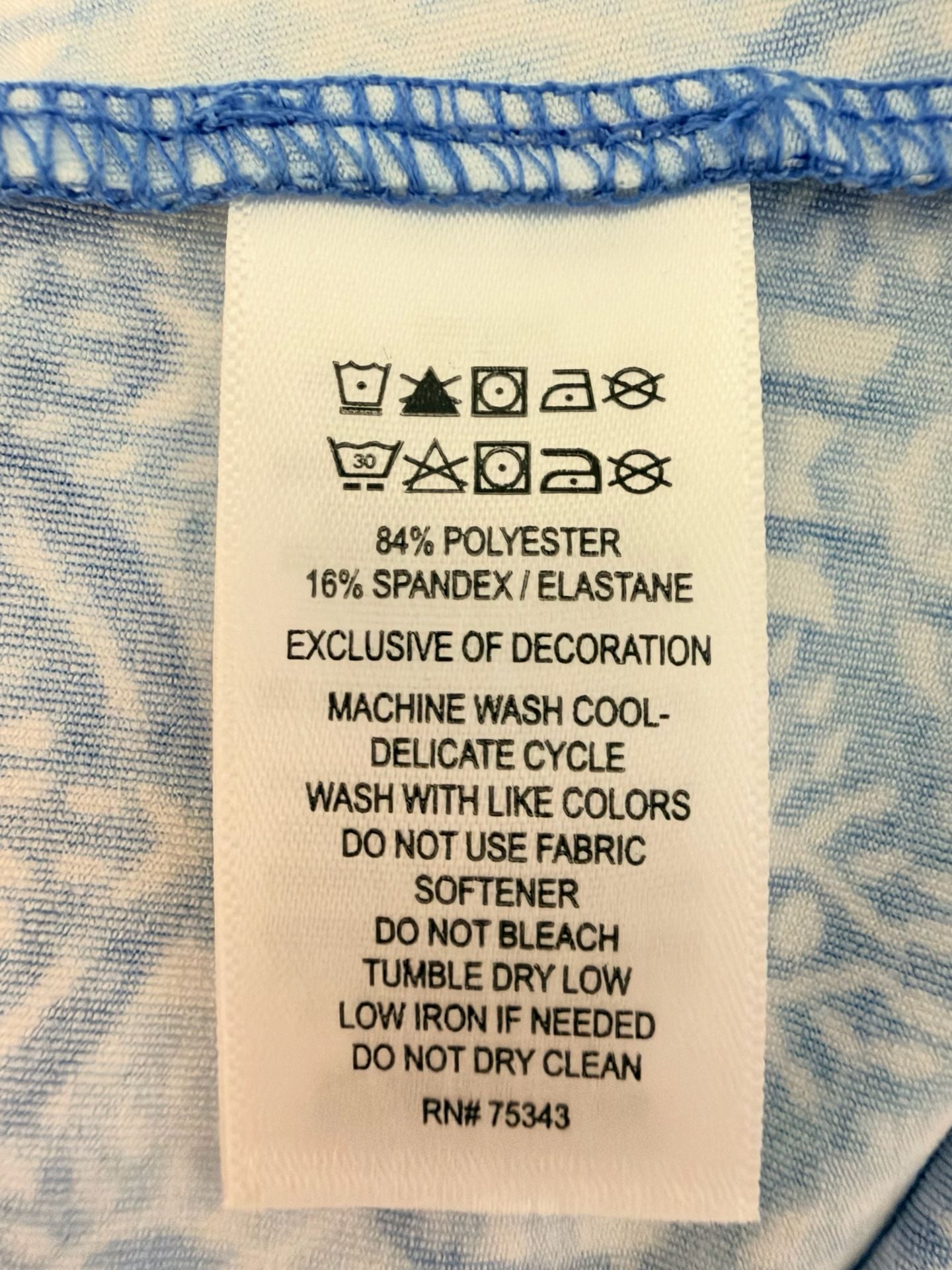 Sigrid Olsen Golf & Tennis Sleeveless Top Size L Blue White Print 6